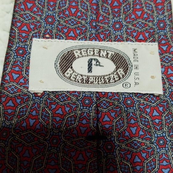 🕸Vintage Regent Bert Pulitzer Geometeric Floral Printed Tie - Picture 4 of 4